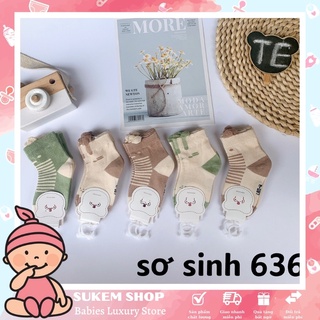 10 đôi tất cho bé, tất trẻ em hàn quốc dành cho bé trai bé gái từ 0 - 3 tuổi