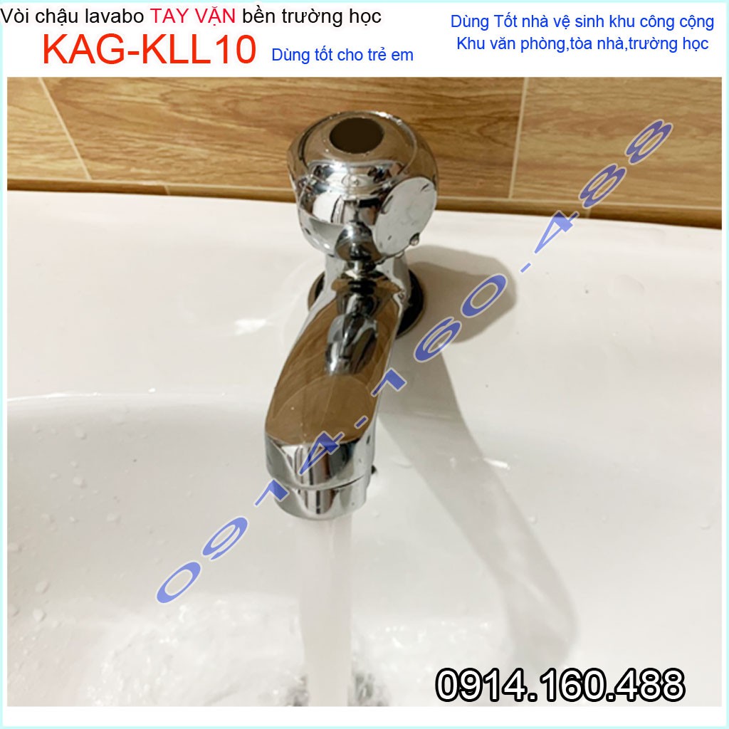Vòi lavabo lạnh KAG-KLL10, vòi chậu rửa mặt tay vặn trái dưa cao cấp nước chảy mạnh sử dụng tốt