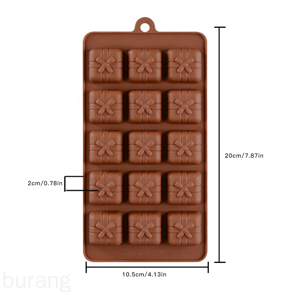 Khuôn Silicone Làm Bánh Kẹo 15 Ô Hình Giáng Sinh