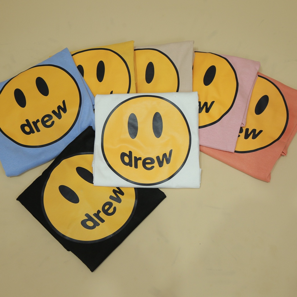 Áo thun tay lỡ Drew Mặt Cười áo thun unisex nam nữ form rộng oversize chất liệu cotton 46 Clothing | BigBuy360 - bigbuy360.vn