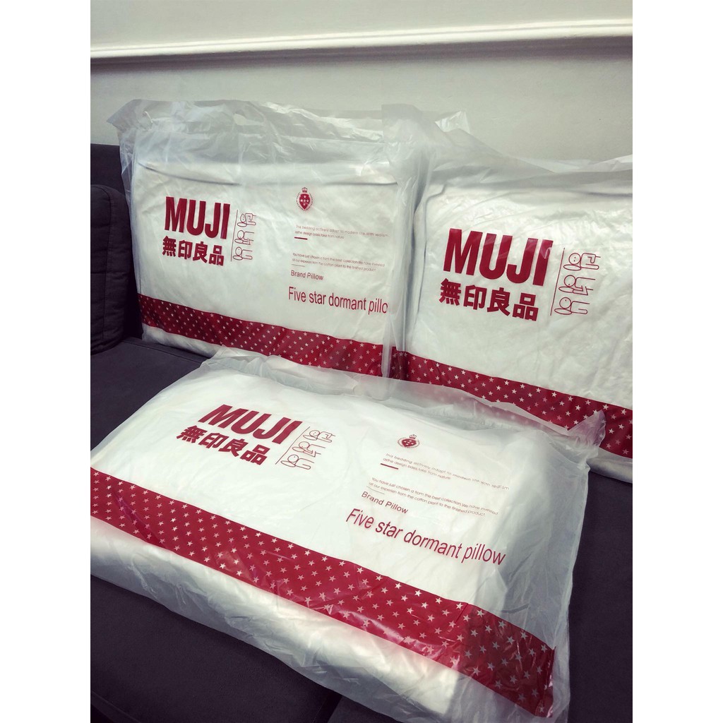Gối Bông Muji Nhập Khẩu Chính Hãng - Ruột Gối Ngủ Muji Bông Hạt Cao Cấp Sakura JP Bedding Decor