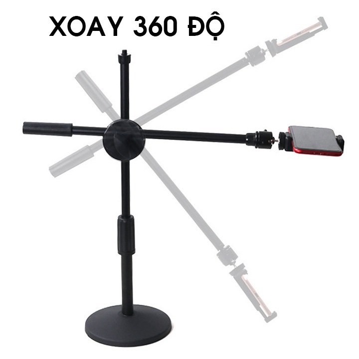 GIÁ ĐỠ ĐIỆN THOẠI QUAY TOPSHOT 90 ĐỘ TS90 (ĐẾ KIM LOẠI)