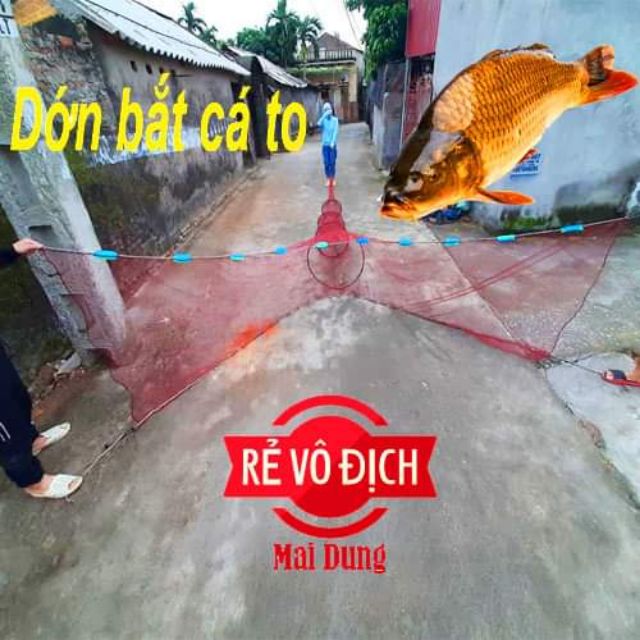 Dớn bắt cá to - lưới dù nhật bản