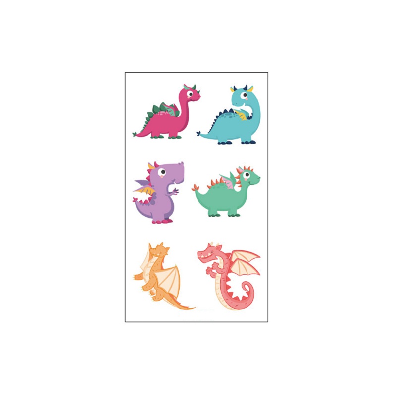 Hình Xăm Dán Tạm Thời Chống Nước Hình Khủng Long Hoạt Hình Vui Nhộn Cho Trẻ Em