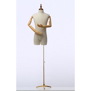 Manocanh nam tay gỗ thật màu vàng