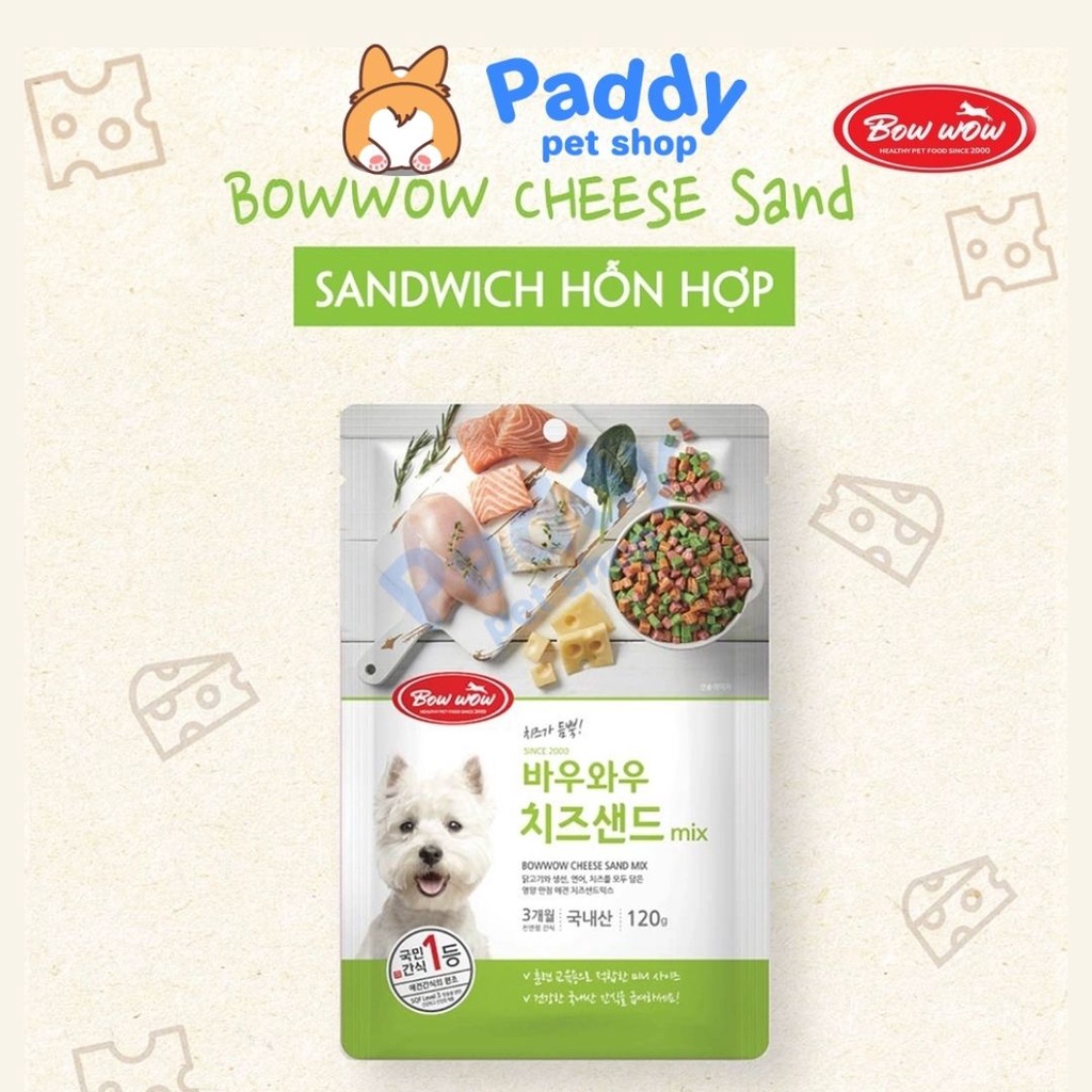 Viên Sandwich Hỗn Hợp BowWow Snack Cho Chó