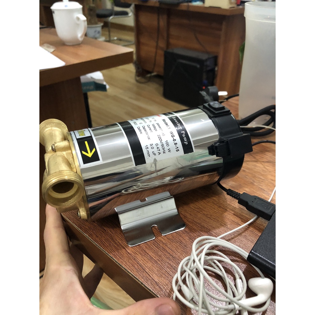Bơm tăng áp lực máy giặt bình nóng lạnh - Máy bơm tăng áp mini 100w - bơm tăng áp