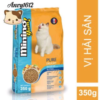 350g Minino Yum Seefood - Salmon vị hải sản hoặc cá hồi - thức ăn hạt cho mèo mọi lứa tuổi