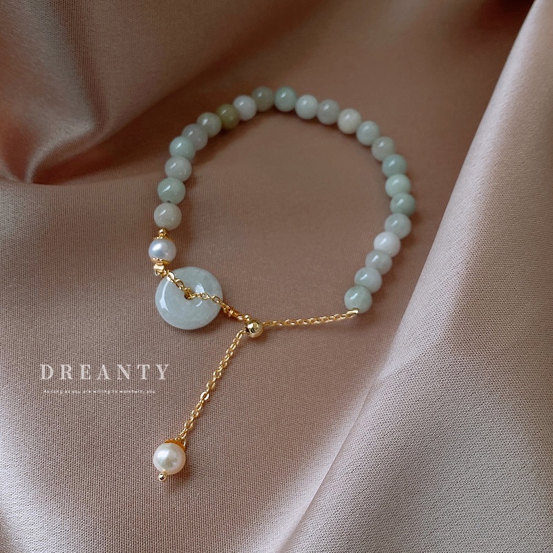 Vòng Tay Ngọc Trai Mặt Mã Não Thời Trang Cho Nữ