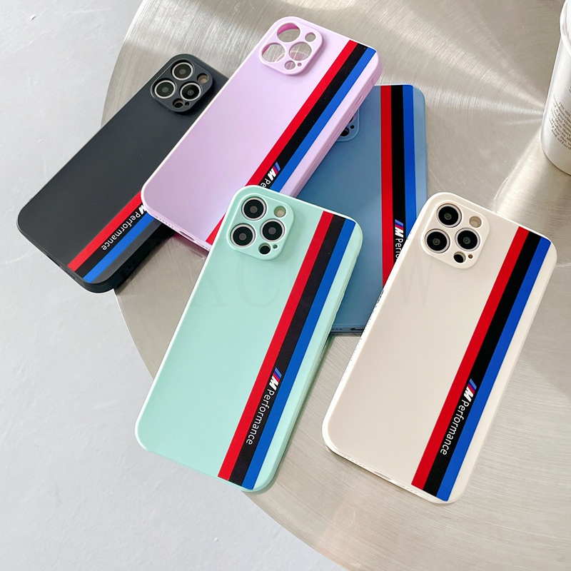 Tide brand side track Casing for VIVO X60 X50 X30 Pro X27 X23 V11i IQoo Neo 3 5 phone case hit color INS Square Fashion Side Printing silicone TPU Protective Cover