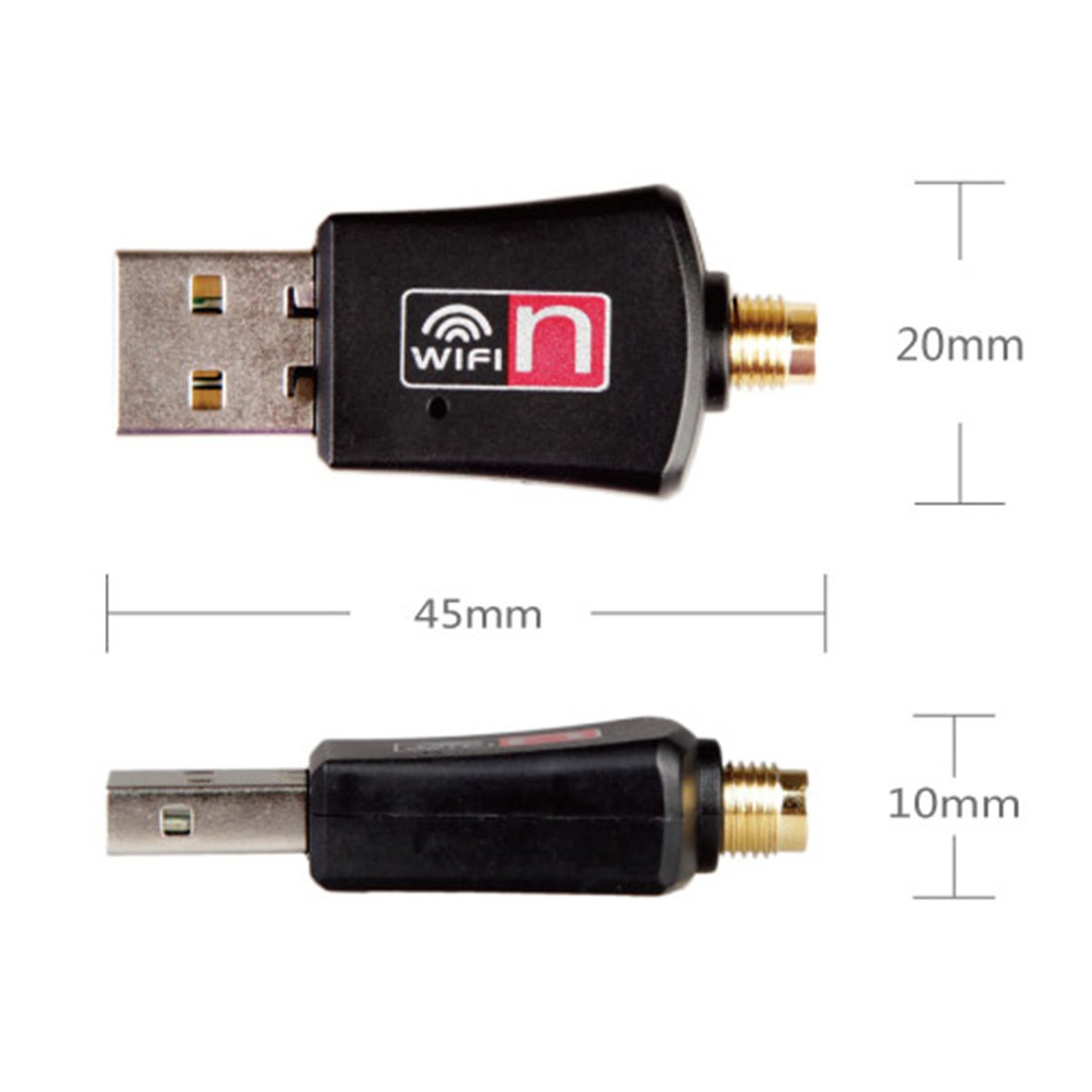 300M Wifi USB Adapter 802.11 b/g/n Network Card 2dbi Aerial USB2.0 Adapter