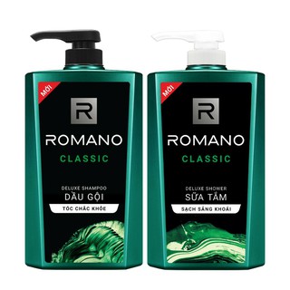 Combo Dầu gội - Sữa tắm ROMANO Classic cổ điển lịch lãm 650g