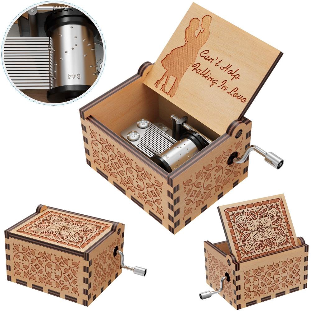 LEISURE Hộp Nhạc Phong Cách Vintage Làm Quà Tặng Sinh Nhật / Valentine