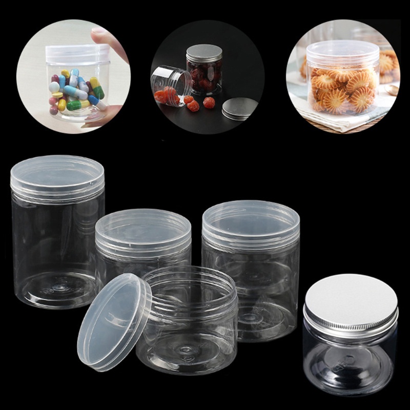 Hũ Nhựa Rỗng Trong Suốt Có Nắp Đậy Đựng Mẫu Thử Mỹ Phẩm / Kem Trang Điểm Cho Nhà Bếp