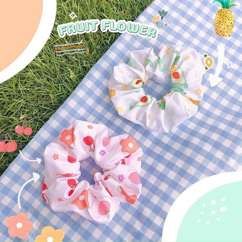 Scrunchies hoạ tiết động vật siêu dễ thương - Buộc tóc vải siêu xinh