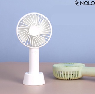 Quạt Sạc Mini Có Đế Kèm Đèn Pin
