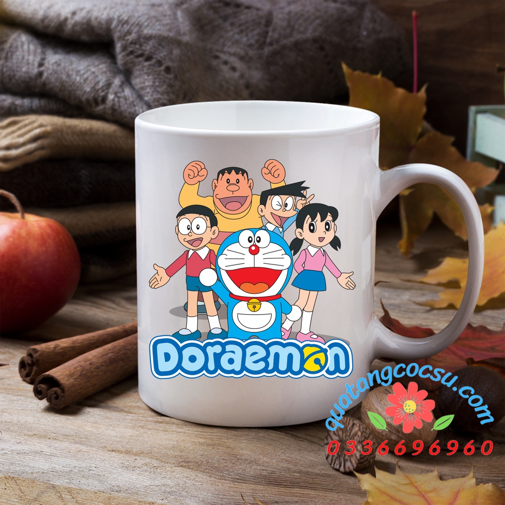 Cốc Sứ Doraemon Nhiều Mẫu, Cốc Sứ Doraemon Loại 1, In Cốc Theo Yêu Cầu