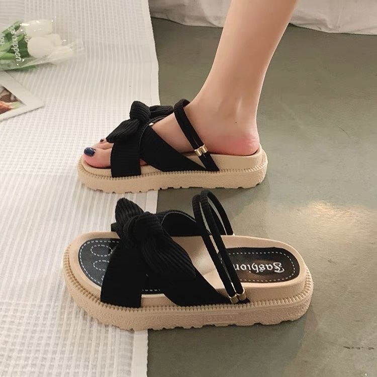 Giày Sandal Mùa Hè Đế Dày Phẳng Phong Cách Cổ Tích Hợp Thời Trang Cho Nữ