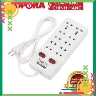 [Chất Lượng] Ổ cắm điện 10 lỗ cắm 2 công tắc SOPOKA 10Y chịu nhiệt, chống va đập tốt dây dài 2m 4m Chính Hãng