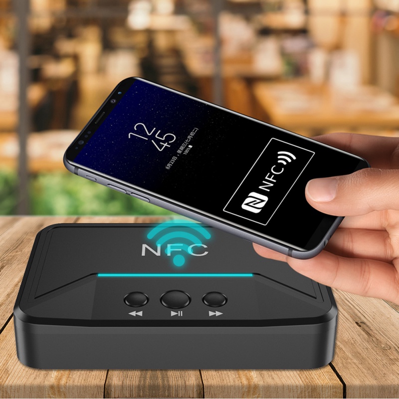 Đầu nhận tín hiệu âm thanh NFC bluetooth 5.0 A2DP RCA AUX không dây thông minh 3.5mm