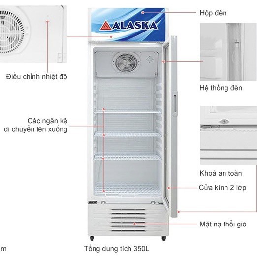 Tủ Mát Alaska LC-533H – 300 Lít – Tủ Đa Năng – Phân Phối Chính Hãng – Bảo Hành 24 Tháng