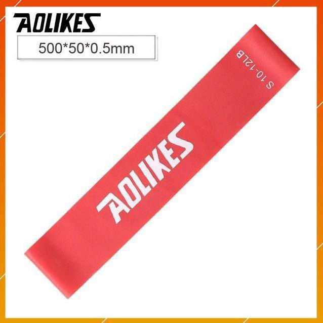 Bộ 6 dây đàn hồi kháng lực Aolikes ld 3601 miniband cao su tập mông chân hông eo bụng đùi fitness gym thể hình