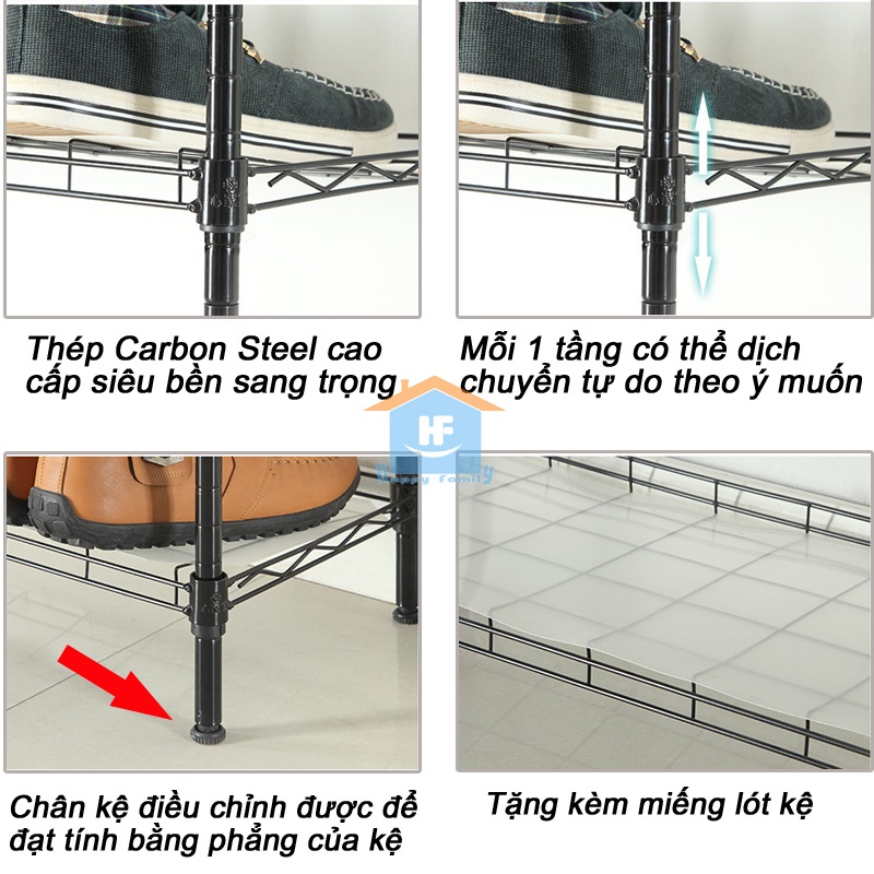 &quot;Hảo quản gia&quot; Kệ giày lắp ráp nhiều tầng thép Carbon Steel