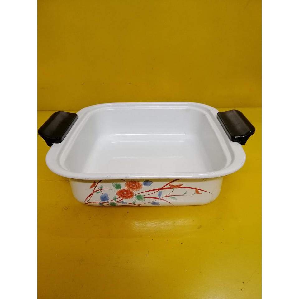 Chảo (nồi) men nội địa Nhật, size 23*24cm, cao 7cm (mã 800), Dùng được bếp từ