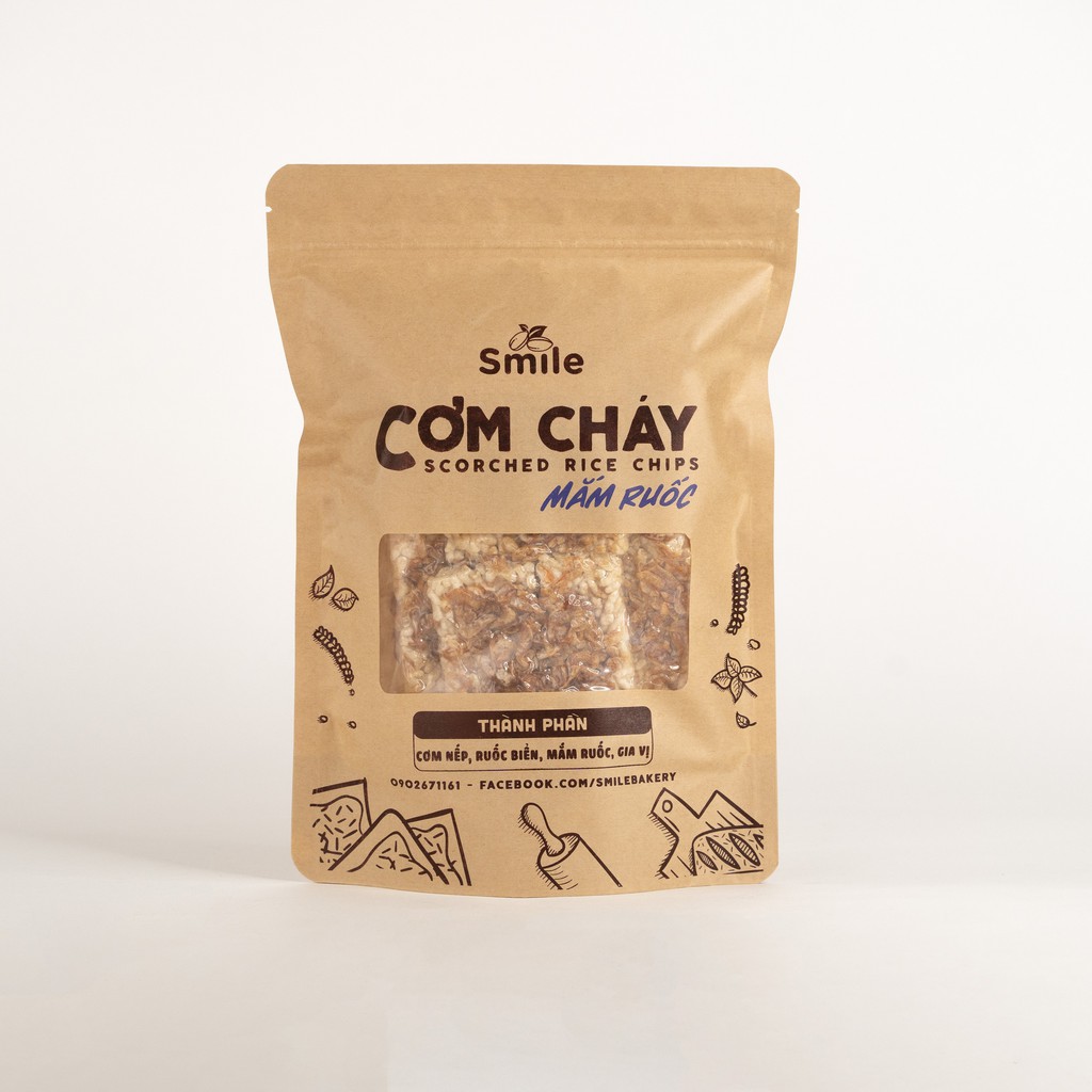 Cơm cháy mắm ruốc Huế 250gram, cơm cháy vệ sinh nhà làm - SmilePlanty