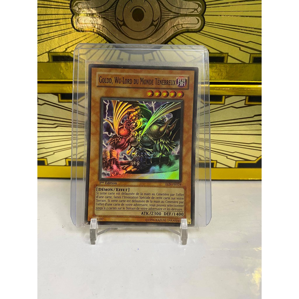 [ Dưa Hấu Yugioh ] Lá bài thẻ bài Goldd Wu-Lord of Dark World - Super Rare 1st Edition - Tặng bọc bài nhựa bảo quản