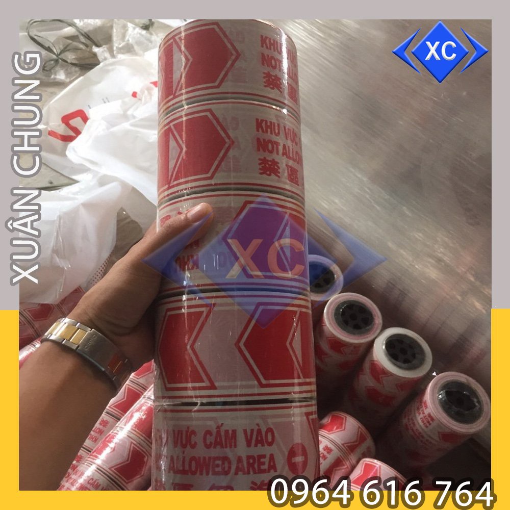 Cuộn rào cảnh báo 100m, băng rào cảnh báo khu vực cấm vào, công trình thi công
