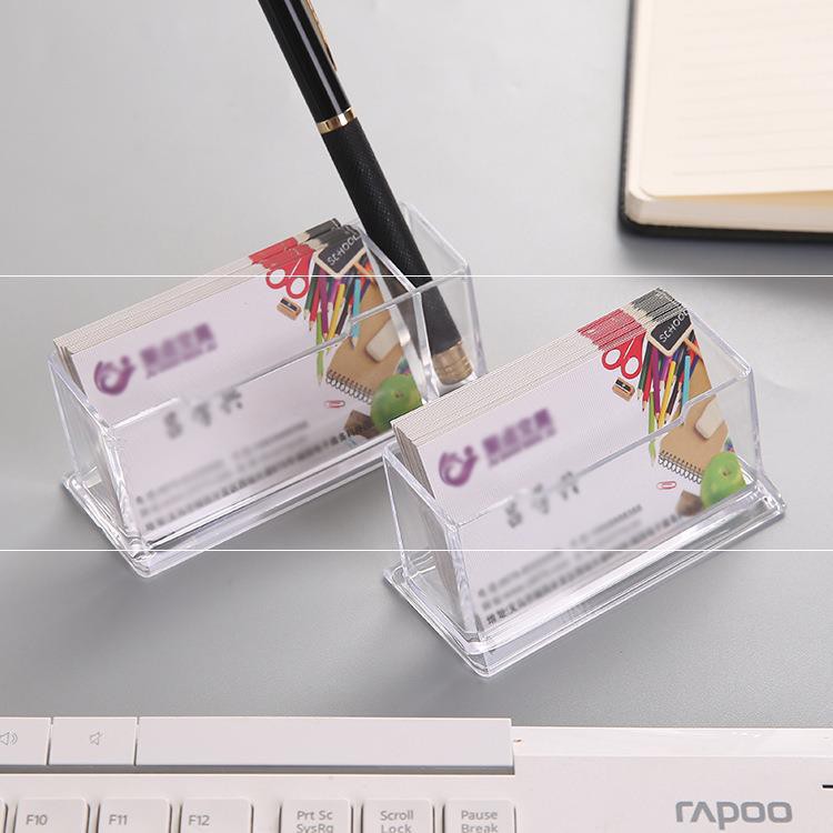 Hộp để bút nhựa kiêm đựng card visit thẻ văn phòng bàn làm việc