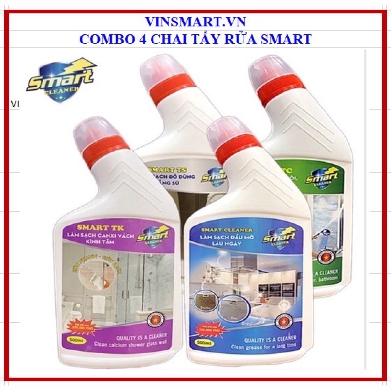 Dung dịch làm sạch đồ sứ Smart TS 500ml, Tẩy sứ siêu sạch