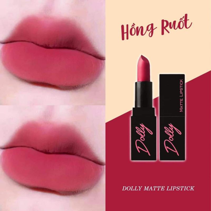 [Hồng Ruốc ] Son Sáp Phủ Phấn Dolly Không Chì Màu Hồng Ruốc | BigBuy360 - bigbuy360.vn