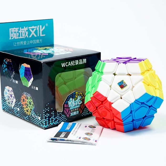 Rubik Megaminx 12 Mặt Cao Cấp. Nhựa Màu Không Dán Giấy