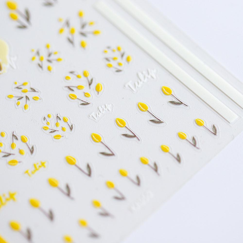 OCEANMAP Miếng Dán Trang Trí Móng Tay 5D Hình Hoa Xinh Xắn