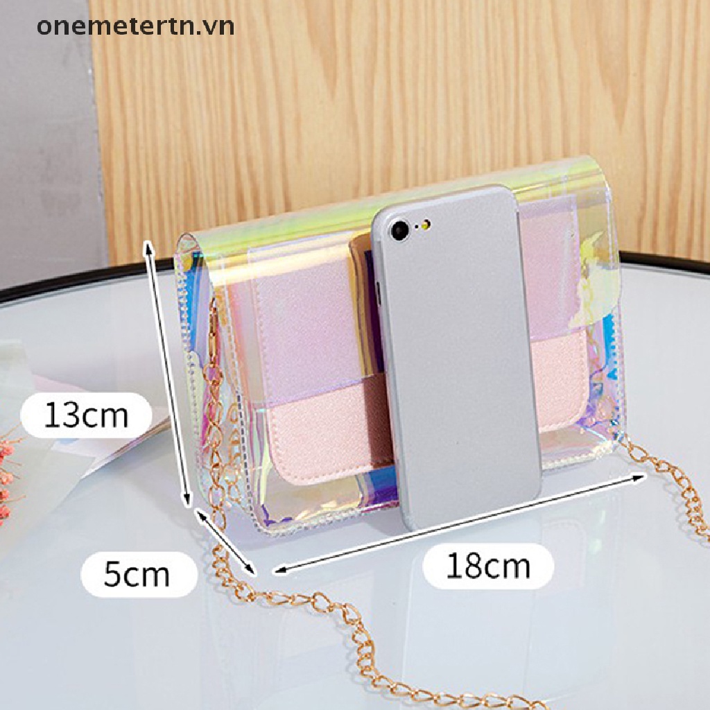 Túi Xách Đeo Vai Bằng Nhựa PVC Trong Suốt Thời Trang Cho Nữ