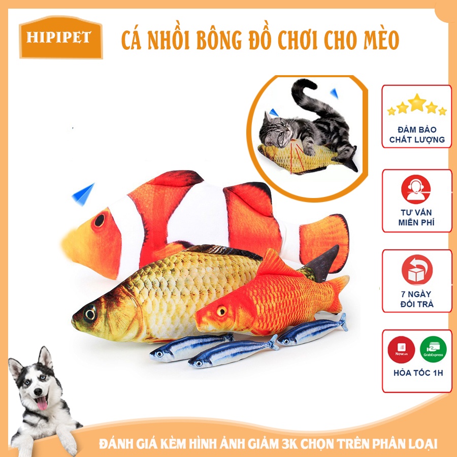 Đồ chơi chó mèo thú cưng - Đồ chơi cá chép 3D (Giao ngẫu nhiên ) cm25