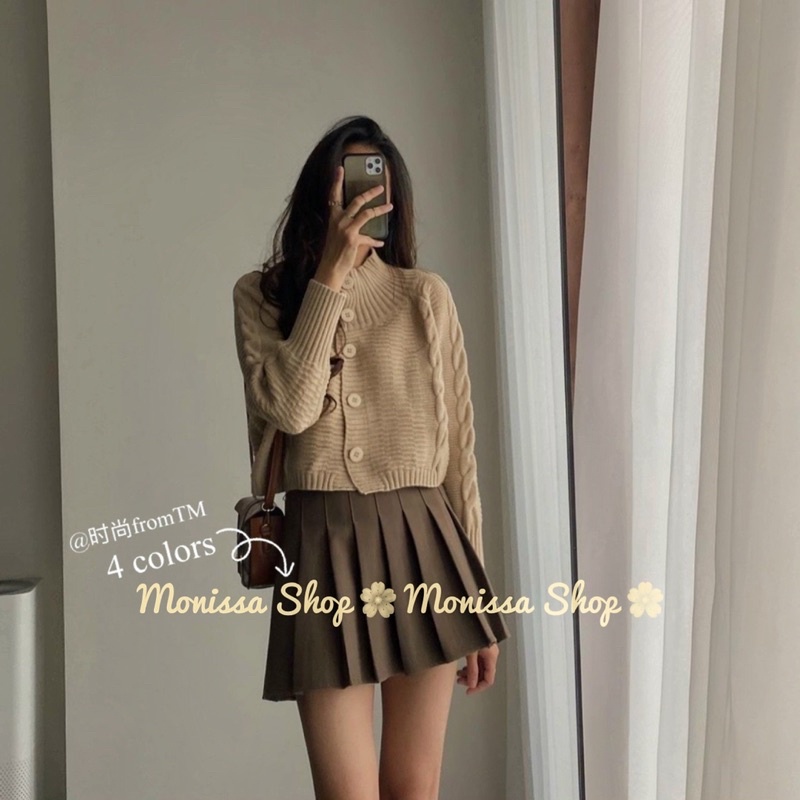 Chân váy tennis ngắn xếp ly dáng xòe thời trang nữ hàng cao cấp ba màu ĐEN NÂU TRẮNG