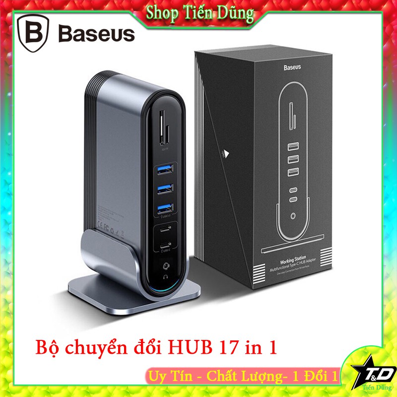 Hub chuyển đổi đa năng Baseus 17 in 1 - Hỗ trợ mở rộng 17 cổng kết nối dành cho Mobile, PC, Laptop