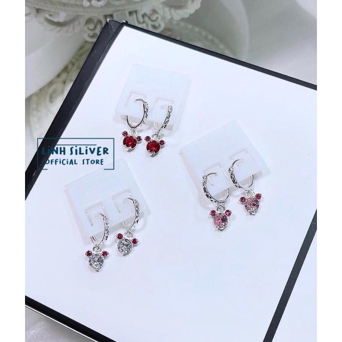 BÔNG TAI MẶT GẤU CHO BÉ GÁI CỰC XINH - CHẤT LIỆU BẠC TA