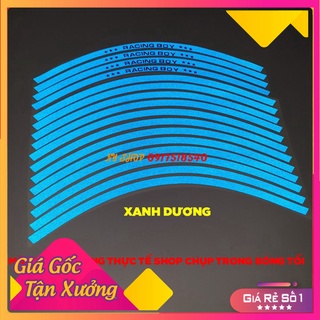 🏆 DECAL RACING PHẢN QUANG DÁN VÀNH RCB (TEM CHỈ VÀNH 1 BỘ ĐỦ DÁN 2 BÁNH) 🏆 (Ảnh Sp thật)