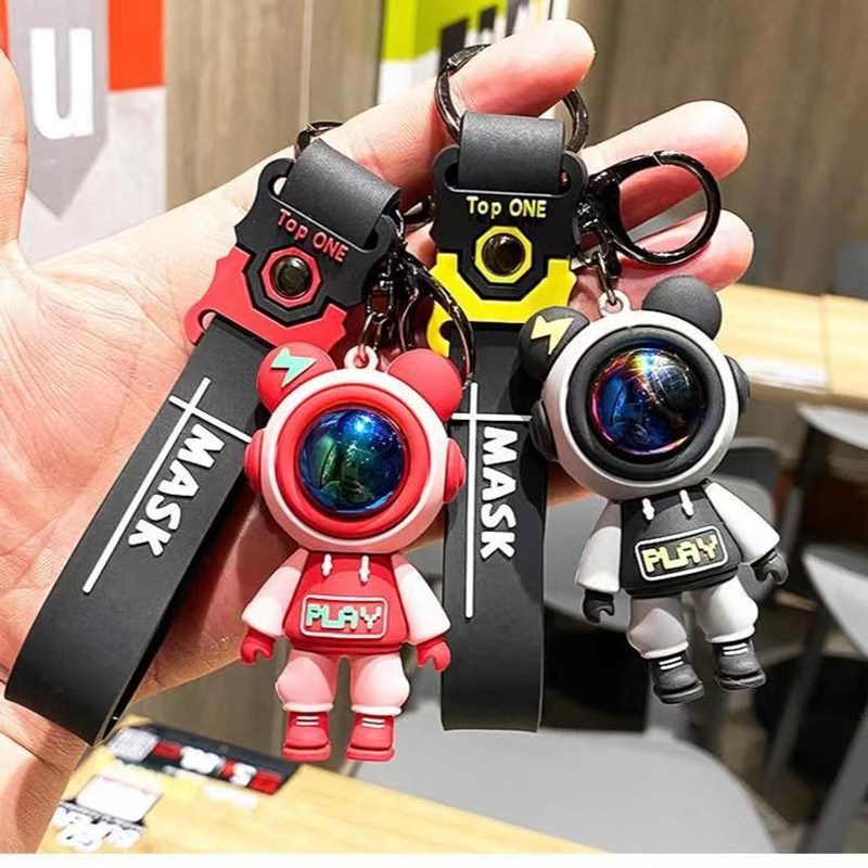 Móc Khóa Hình Gấu Bông Phi Hành Gia Dễ Thương