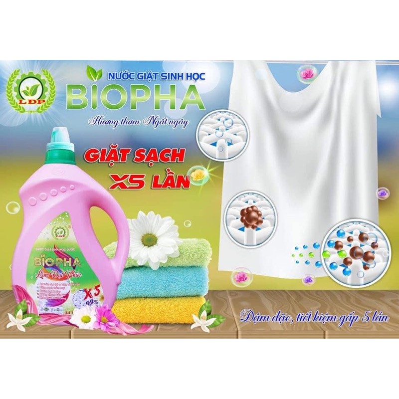 Nước Giặt Sinh Học BAMA  X9 Độ Đậm Đặc và Lưu Hương Thơm Mát LÂM ĐẠI PHÚC can màu hồng 3,6 Lít