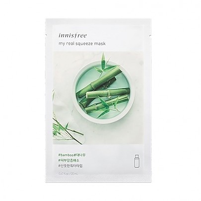 Mặt Nạ chiết xuất từ Tre non- INNISFREE - it's real squeeze mask - Bamboo - Mask Sheet 20ml