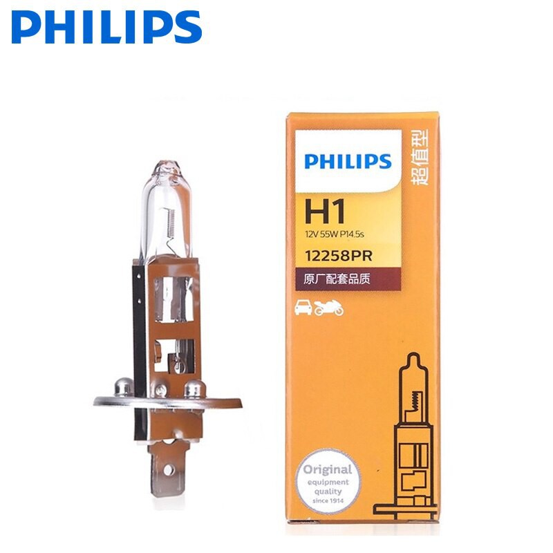 Bóng Đèn Pha Philips Chân H4 H3 H1 H7 H11 Dùng Cho Xe Ô Tô - 12V 55W Công Nghệ Halogen