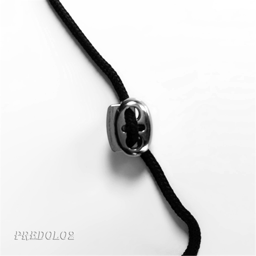 Gói 10 Phụ Kiện Kẹp Dây Hạt Đậu Kim Loại Hai Lỗ Chịu Được Sức Nặng Cho Paracord, Dây Thun