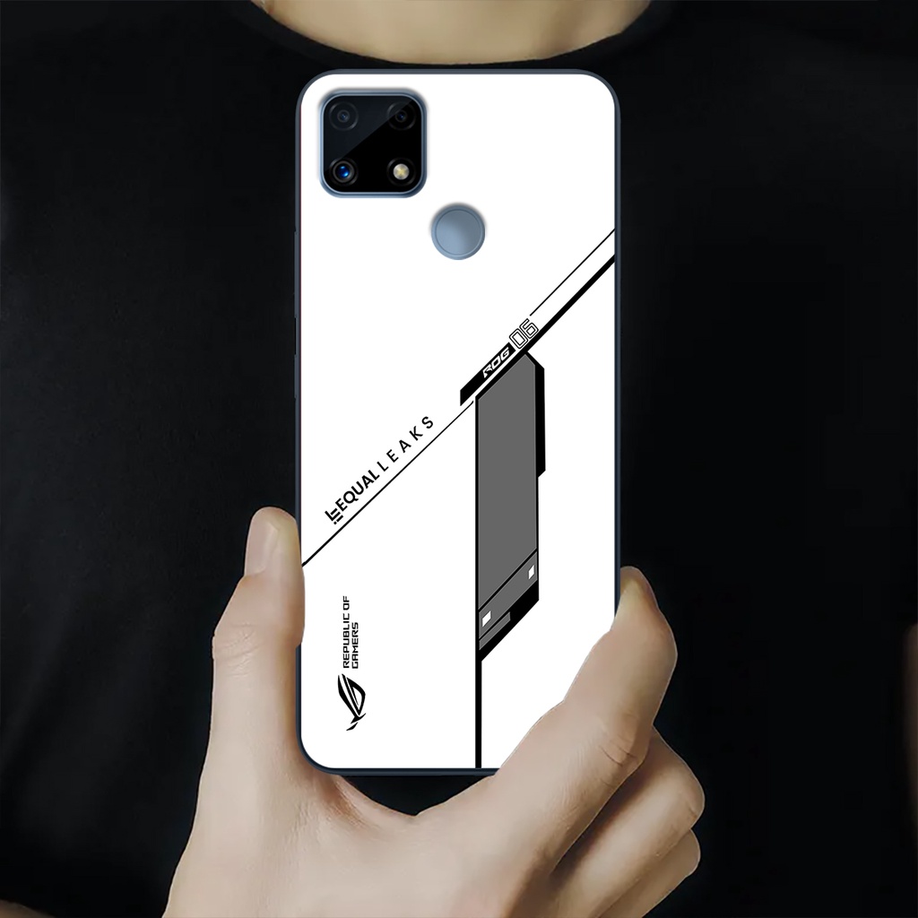 Ốp lưng điện thoại Realme C25 - Republic of Gamers, chất liệu kính cường lực