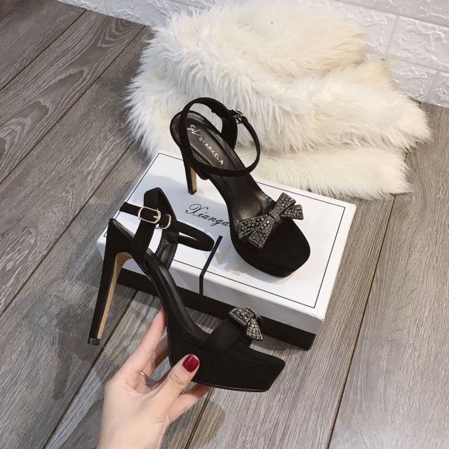 SANDAL GÓT NHỌN 10 PHÂN NƠ ĐÍNH HẠT