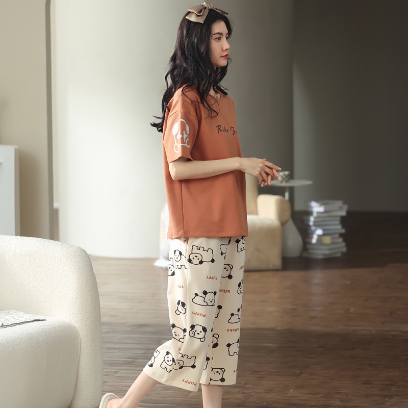 Bộ mặc nhà cotton lửng cao cấp 2022 Richa Fanty